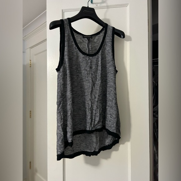 Banana Republic Tops - Banana Republic Black and White Striped Tank Top - linen/viscose blend - Large
